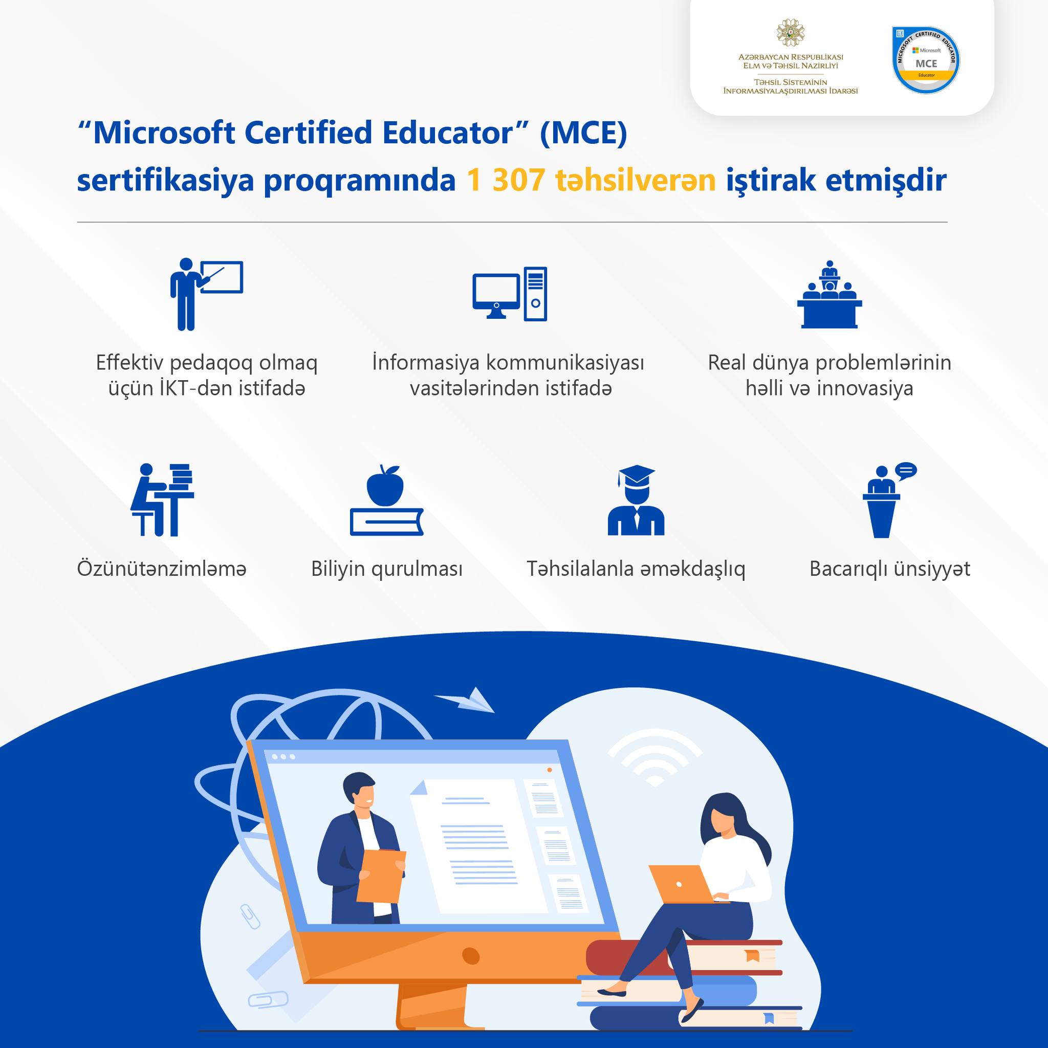 “Microsoft Certified Educator” sertifikasiya proqramında 1307 yerli müəllim iştirak etmişdir