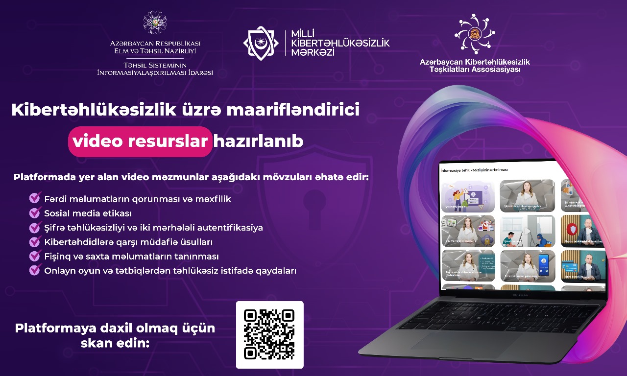 Kibertəhlükəsizlik üzrə maarifləndirici video resurslar hazırlanıb